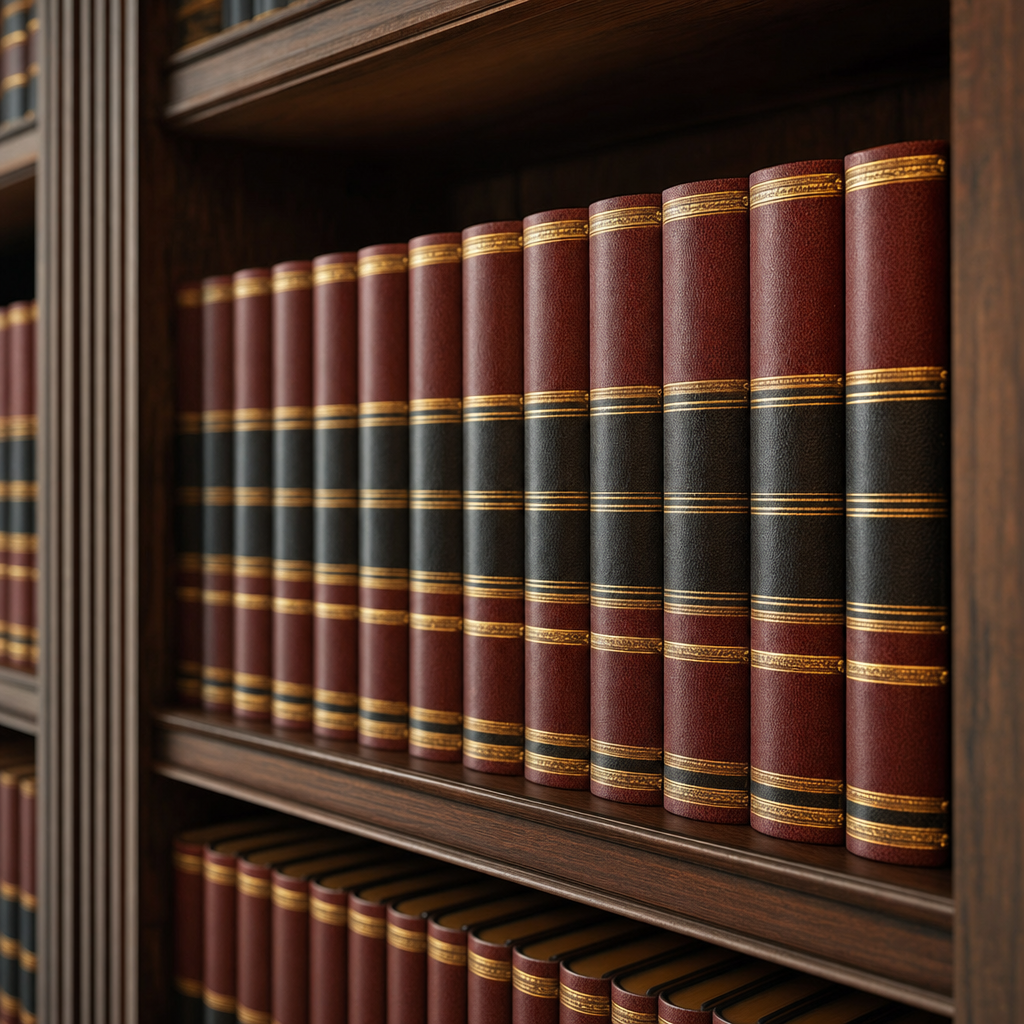 Estante de obras jurídicas do escritório