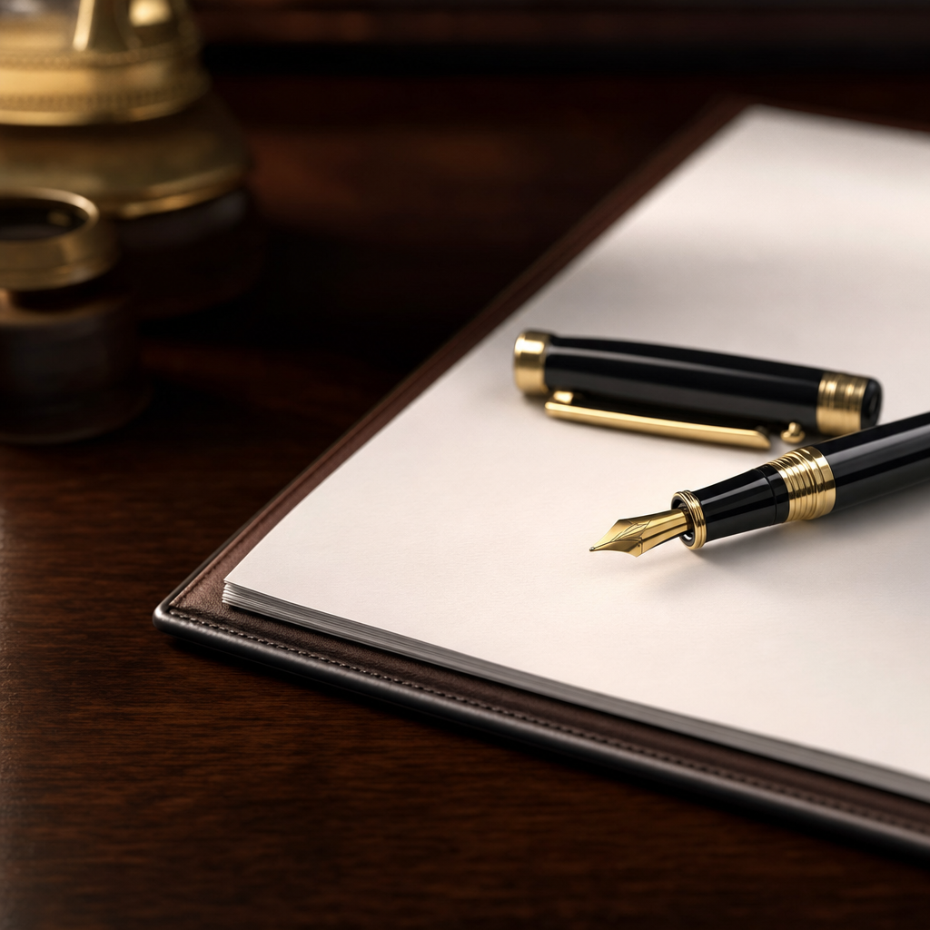 Revisão de contrato bancário sobre a mesa