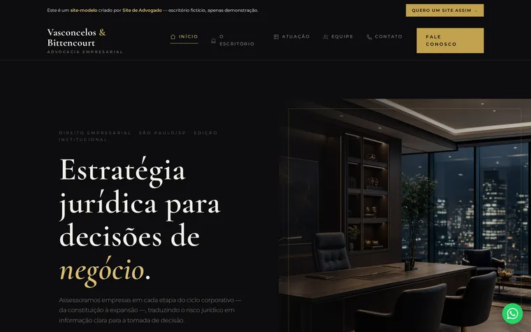 Modelo de site para advocacia empresarial